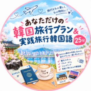 あなただけの韓国旅行プラン＆実践旅行韓国語25分